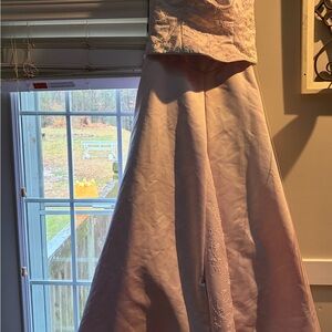 Elegant Pink Strapless Gown